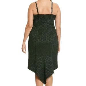 Isabel Toledo X Lane Bryant Cocktail Dress Art Deco Black Shimmer High Low